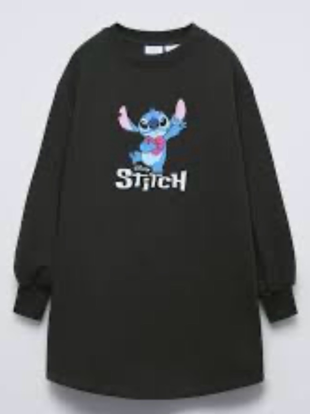 Zara Stitch Black Sweatshirt Dress Sz 6-7